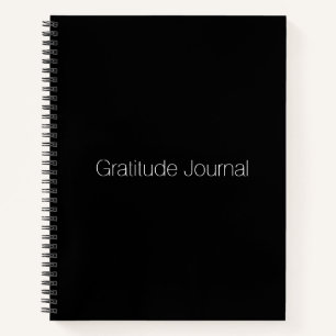 Carnet Minimaliste noir coutume élégant Gratitude Journ