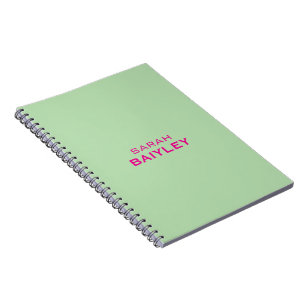 Carnet Minimaliste nom personnalisé moderne