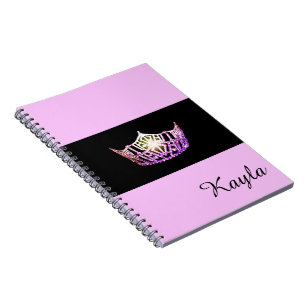 Carnet Miss America Orchid Crown Carnet- Nom personnalisé