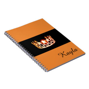 Carnet Miss USA Orange Crown Carnet- Nom personnalisé