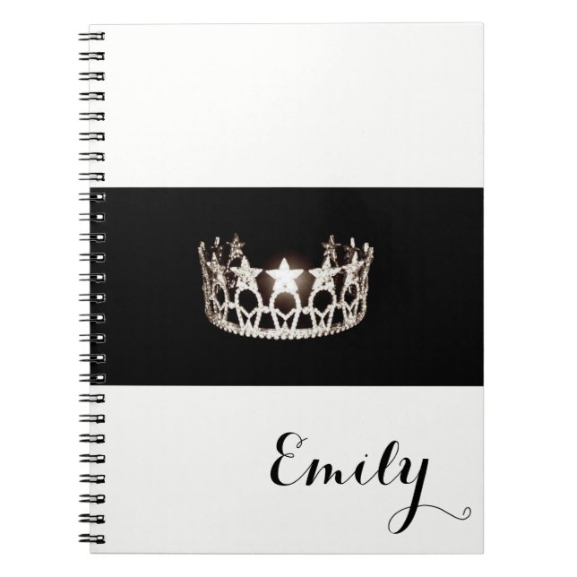 Carnet Miss USA Silver Crown Carnet- Nom personnalisé (Devant)