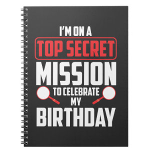 Carnet Mission extrêmement secrète de thème de fête