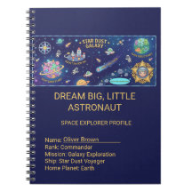 Mission Galaxy Kids Notebo Spiral Dust Star Cosmiq