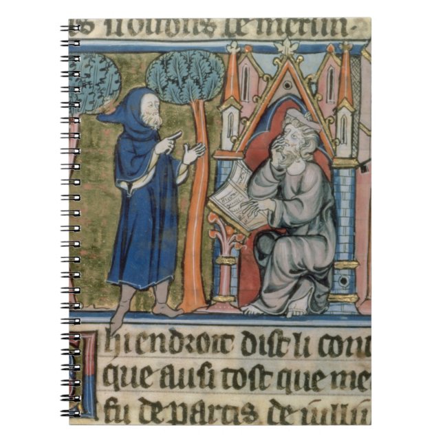 Carnet Mme la vue 95 f.268 MERLIN dicte l'histoire à (Devant)
