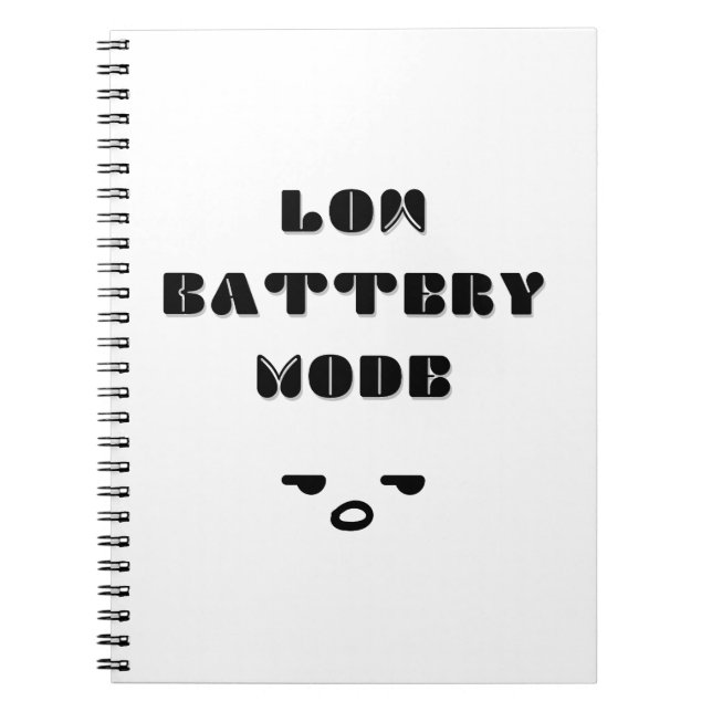 Carnet Mode Batterie basse Conception de devis ennuyeux (Devant)
