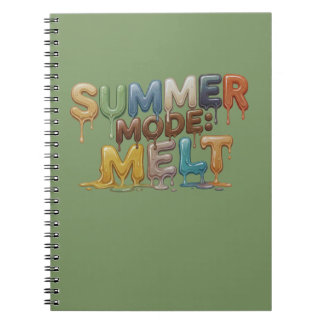 Carnet Mode Été : Fonte – Texte qui fond drôle