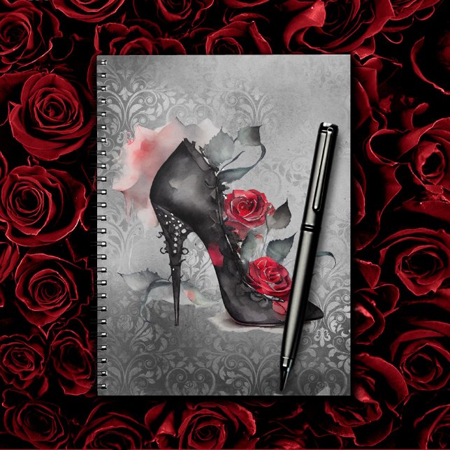 Carnet Mode gothique Spike Stiletto et Red Rose Splash (Créateur téléchargé)