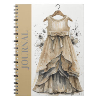 Carnet Mode Inspiré Petit Robe Noire (LBD) Beige