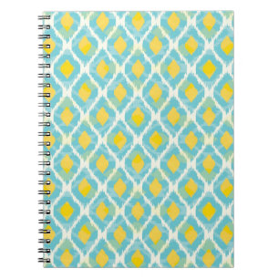 Carnet Mode tribal moderne ikat blue-jaunat