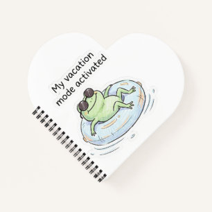 Carnet Mode Vacances Activé pour la Grenouille Mignonne D