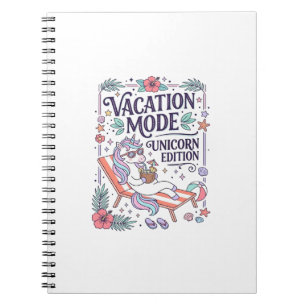 Carnet Mode Vacances Licorne Édition Licorne Adorable App