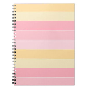 Carnet Modèle aux couleurs pastel élégantes à rayures
