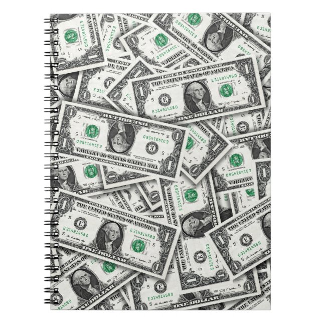 Carnet Modèle de billet d'un dollar (Devant)