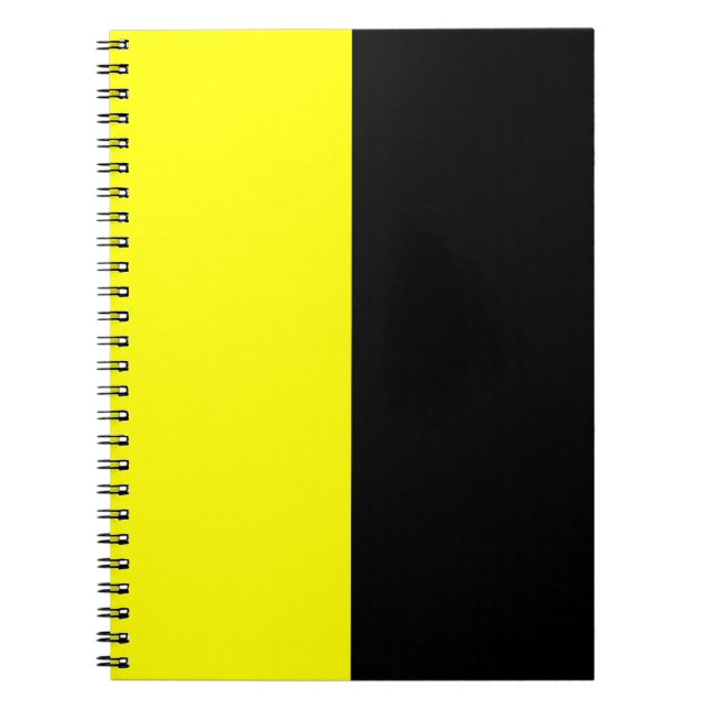 Carnet Modèle de couleurs noir et jaune de fente (Devant)