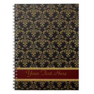 Carnet Modèle de Damas Gold & Black