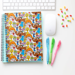 Carnet Modèle de doodle des amis de Sesame Street