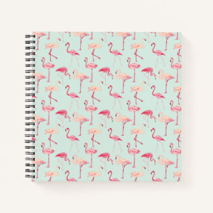 Carnet Modèle de flamant rétro