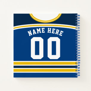 Carnet Modèle de jockey sur glace customisé Jersey
