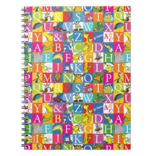 Carnet Modèle de lettres majuscules colorées de l'alphabe