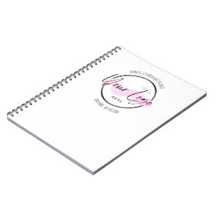 Carnet Modèle de logo personnalisé - Téléphone et adresse