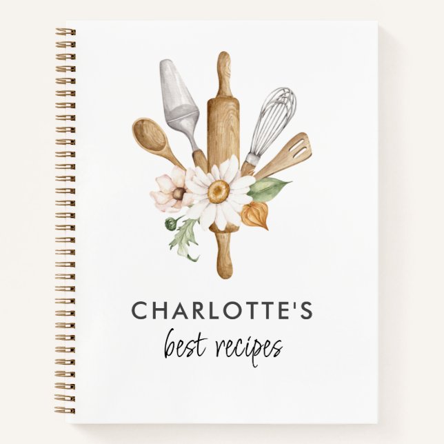 Carnet Modèle de recette personnalisée (Devant)
