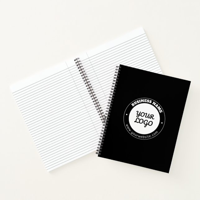 Carnet Modèle de texte circulaire modifiable et logo télé (Intérieur)