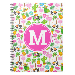 Carnet Modèle de Toucan et de Flamingo