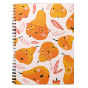 Carnet Modèle floral avec orchidées blanches, isolé sur u