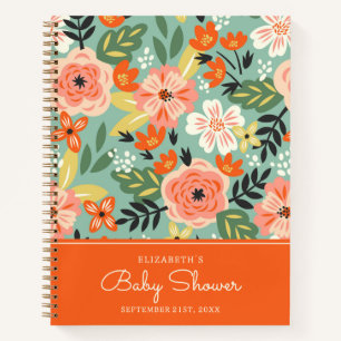 Carnet Modèle floral du jardin   BABY SHOWER