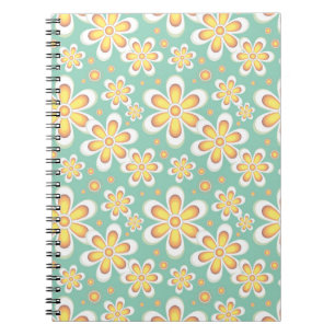 Carnet Modèle floral jaune