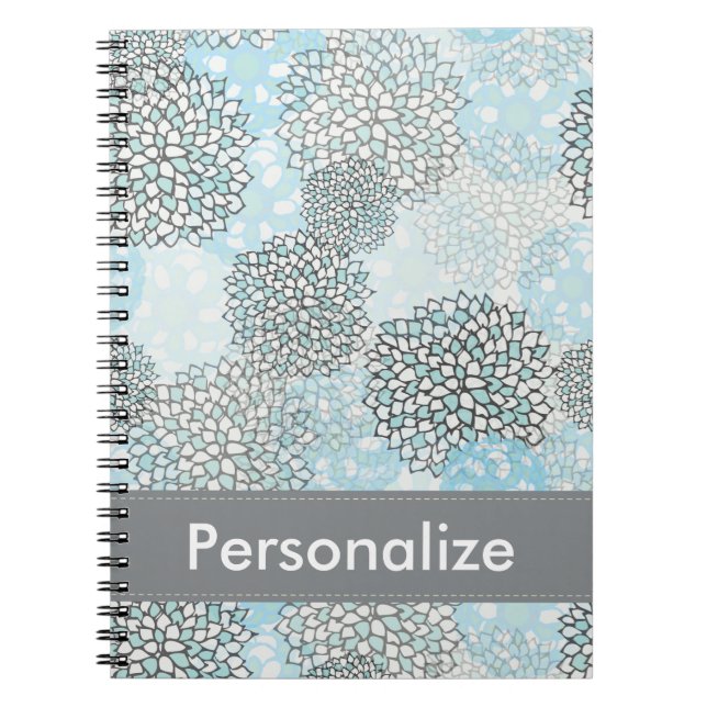 Carnet Modèle floral moderne tendance Personnalisé (Devant)
