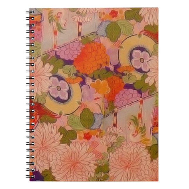 Carnet Modèle floral rose kimono (Devant)
