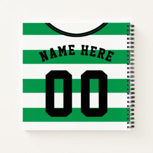 Carnet Modèle Jersey Green Stripes, Football