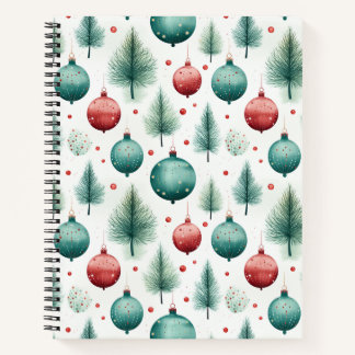 Carnet Modèles de Noël Verts et Rouges -