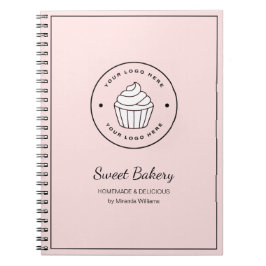 Carnet Modern Bakery Pink Custom Logo