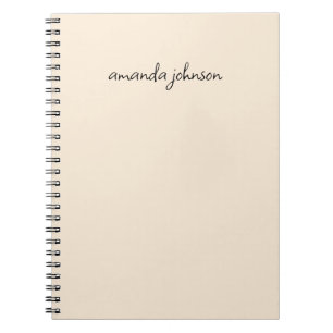 Carnet Modern Minimal Ajouter le nom complet Monogramme s