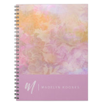 Modern Pastel Floral Pattern Monogram