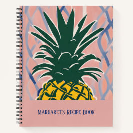 Carnet Modern Style Pineapple Personalized Recipe Book