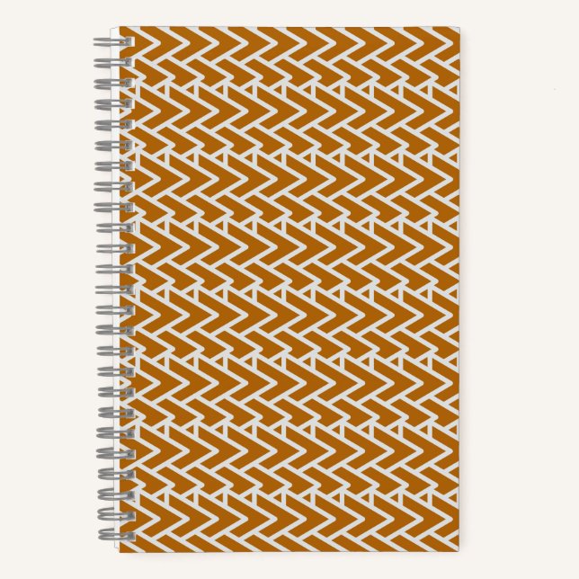 Carnet Modern Warm Gold Geometric Pattern (Recto)