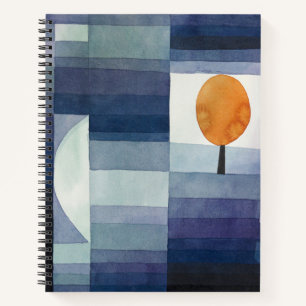 Carnet Moderne Abstrait Géométrique Bleu Orange Klee