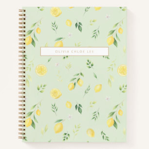 Carnet moderne au citron vert - Entièrement person