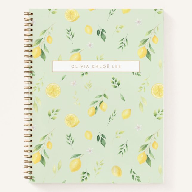 Carnet moderne au citron vert - Entièrement person (Devant)