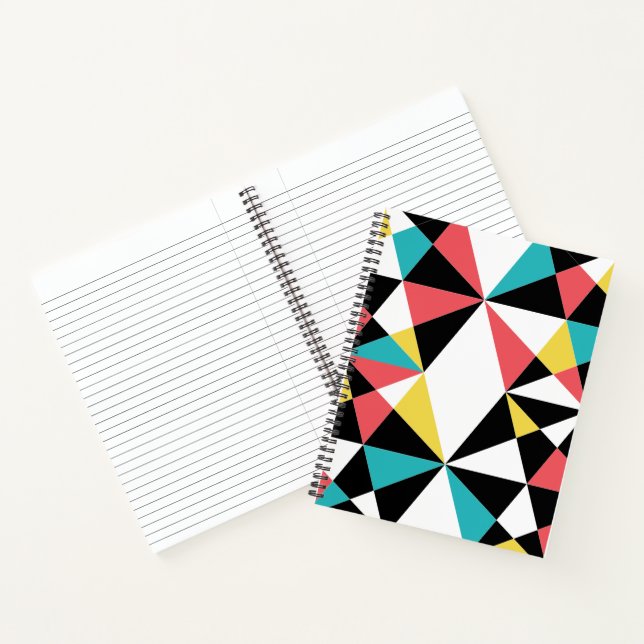 Carnet Moderne, coloré, amusant, tendance, motif géométri (Intérieur)
