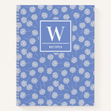 Moderne Corfleur Bleu Dandelion Monogramme Recette