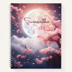 Carnet Moderne Cute rose aquarelle floral Personnalisé