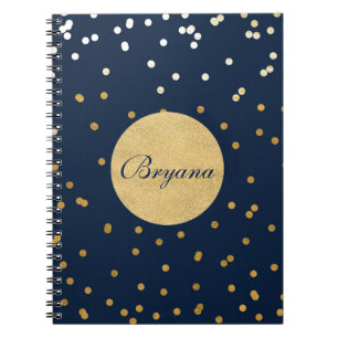 Carnet moderne de points brillants de confettis de