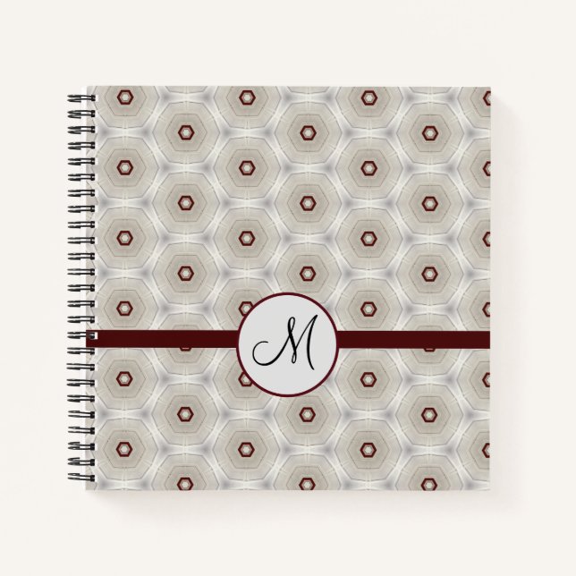 Carnet Moderne élégant élégant élégant élégant Monogramme (Devant)