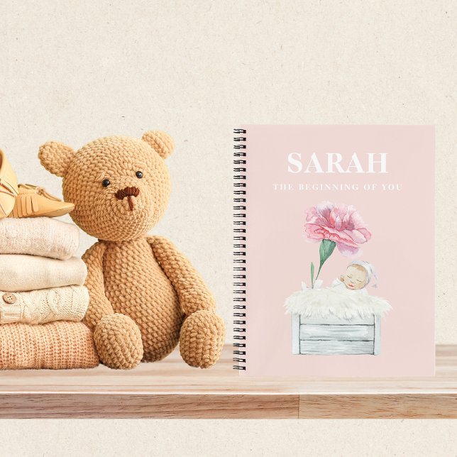 Carnet Moderne Elégant Pastel Rose Baby Cadeau Pour Maman (Créateur téléchargé)