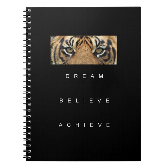 Carnet Moderne Élégante amélioration de soi succès Tiger  (Devant)