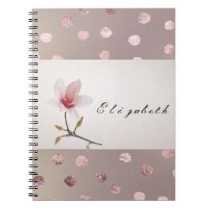Carnet Moderne Féminin À pois Floral